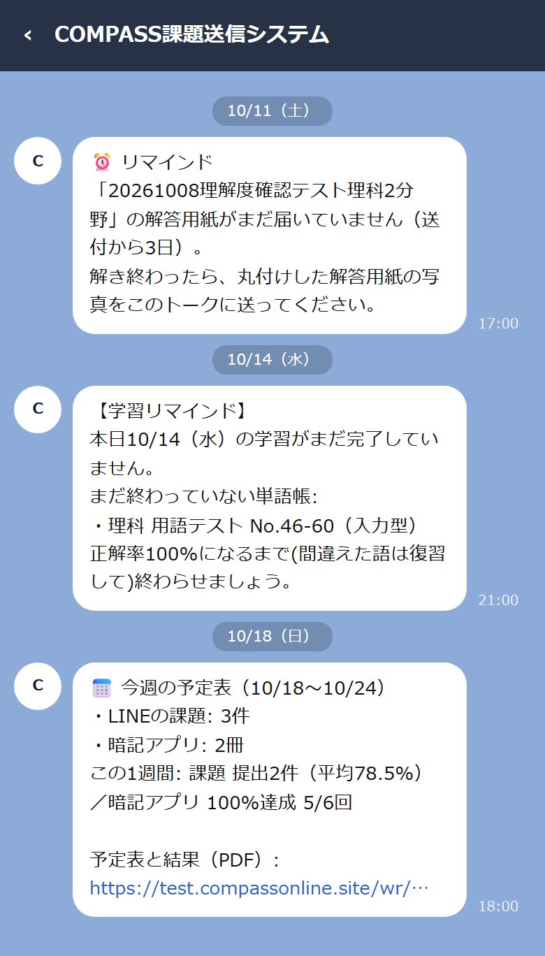 LINEのリマインド